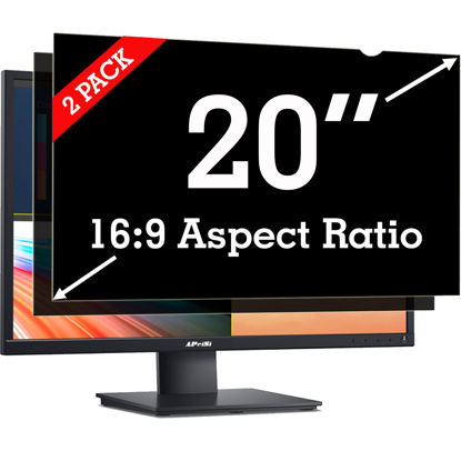 Picture of 20 Inch Privacy Screen Filter [2 Pack] for Computer Widescreen 16:9 Monitor, Privacy Shield, Anti-Glare and Anti-Blue Light Screen Protector