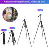Picture of MOSISO 58 inch Camera Phone Tripod Stand, Lightweight Travel Tripod with Tablet Phone Mount for Mirrorless Camera/Phone/Projector/Ring Light/Spotting Scopes, for Vlogging/Shooting, 6.6lb Load, Black