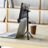Picture of Kado Metal Portable Monitor Stand Tripod, 2-In-1 Phone/Tablet Clamp Portrait/Landscape, 100x100mm 75x75mm Wall/Arm Mount Adapater Bracket Plate, 360° Ball Head Compact for Projector, Camera and Webcam