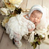 Picture of Ylsteed Newborn Photography Outfits Girl Newborn Photography Props Lace Romper with Headband Newborn Infant Photo Shoot Outfits Girls Photo Props Newborn Girl Photoshoot Outfits-Dress+Hat+Shoes