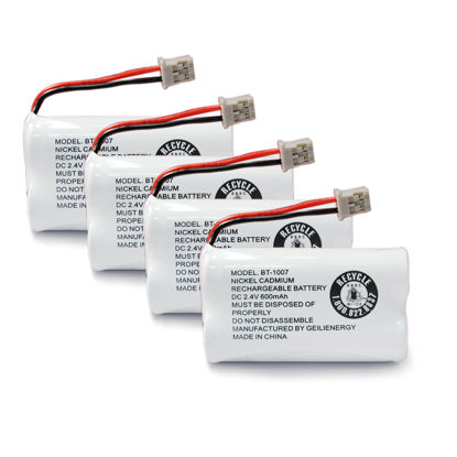 Picture of GEILIENERGY BBTY0651101 Battery Compatible with Uniden BT1007 BT-1007 BT904 BT-904 BT1015 BBTY0460001 BBTY0510001 BBTY0624001 BBTY0700001 HHR-P506, HHR-P506A Cordless Phone(4-Pack)