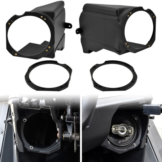 Picture of SAUTVS Under Dash 6.5" Speaker Pods for RZR PRO XP/PRO R/Turbo R 20-24, Under Dashboard 6.5" Speakers Enclosures Holders for Polaris RZR PRO XP XP4/RZR PRO R/RZR Turbo R 2020-2024 Accessories (1Pair)