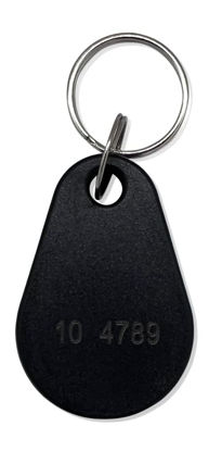 Picture of 2 pcs 26 Bit Proximity Key Fobs Black Tear Drop Weigand Prox Keyfobs Compatable with ISOProx 1386 1326 H10301 Format Readers. Works with Most Access Control Systems. U.S. Based tech Support provided
