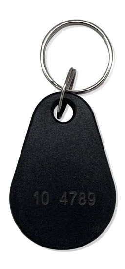 Picture of 2 pcs 26 Bit Proximity Key Fobs Black Tear Drop Weigand Prox Keyfobs Compatable with ISOProx 1386 1326 H10301 Format Readers. Works with Most Access Control Systems. U.S. Based tech Support provided