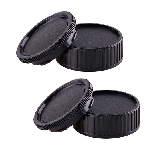 Picture of Camera Body Cap & Rear Lens Cover Compatible with Leica M LM，Zeiss ZM, Voigtlander VM Mount Lens Cover.(2 Pack)