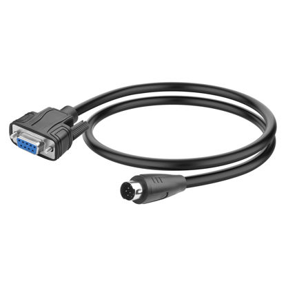 Picture of JSADZKJ RS232 DB9 to Mini DIN 8-Pin Serial Cable, DB9 9-Pin Male to Mini DIN 8-Pin Male Screw Terminal Adapter Cable DB9 to Mini DIN 8-Pin Audio Cable for Microphone Scanner Printer 3.28ft/1M