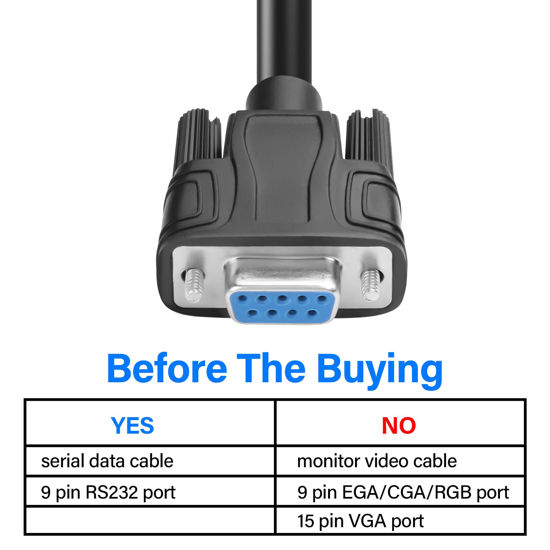 GetUSCart- JSADZKJ RS232 DB9 to Mini DIN 8-Pin Serial Cable, DB9 9-Pin ...