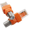 Picture of BLLNDX RF to RJ45 Converter 2PCS F Female to RJ45 Male Coaxial Barrel Couplers Adapters Straight Connectors