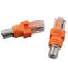 Picture of BLLNDX RF to RJ45 Converter 2PCS F Female to RJ45 Male Coaxial Barrel Couplers Adapters Straight Connectors