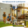Picture of Forever Power Security Cameras System C202, 4 Solar Security Cameras with Monitor for Home Security, 2.4G WiFi, 128G Local Storage, 360° View, 2.5K Color Night Vision,10CH NVR, 10'' IPS Monitor