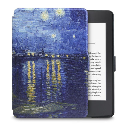 Picture of WALNEW Case for 6” Kindle Paperwhite 2012-2017(Model No.EY21 or DP75SDI) - PU Leather Case Smart Protective Cover Only Fits Old Generation Kindle Paperwhite Prior to 2018