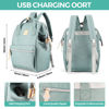 Picture of himawari Laptop Backpack for Women&Men Travel Backpack With USB Charging Port Large Business Bag Water Resistant College Bag Computer Bag Backpack for school (1881-SL)