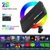 Picture of VIJIM VL196 RGB LED Video Light with Adjustable Stand,Dimmable 2500K-9000K Full Color 20 Lighting Effect Modes Camera LED Lights, Portable Photography Lighting with Softbox and Honeycomb Frame