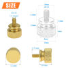 Picture of HELIFOUNER 20 Pieces 6-32 Thread, Gold Color Anodized Aluminum Computer Case Thumbscrews, Thumb Screws for Computer Case/Cover/Power Supply/Hard Drives