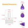 Picture of Powlankou 20 Pieces 6#-32 Computer Case Screws, Anodized Aluminum Thumbscrews, Fully Threaded Knurled Thumbscrews, Thumb Screws (Purple)