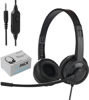 Picture of Ladont Bulk Headset with Microphone for Classroom School (10 Pack),Noise Cancelling Computer Headphones with Microphone for Office,Durable 3.5mm Wired Headset with Mic for Computer Laptop PC