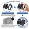 Picture of 52mm to 77mm Camera Lens Adapter,Change The Filter or Lens Size from 52mm to 77mm.Compatible All 77mm Thread Filter Accessory+1pcs Lens Cleaning Cloth.