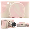 Picture of SZHSYJY Camera Case for Canon PowerShot SX740/ SX730 Digital Camera,Soft Silicone Protective Bag Removable Lens Cover,Anti-Scratch Slim Fit Lightweight Protective Case. (Mist Pink)