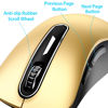 Picture of memzuoix 2.4G Wireless Mouse, 1400 DPI Mobile Optical Cordless Mouse with USB Receiver, Portable Computer Mice Wireless Mouse for Laptop, PC, Desktop, MacBook, 5 Buttons (Gold)