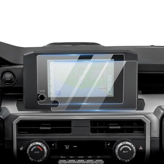 Picture of Karltys 2 Pack 2024 2025 Tacoma Screen Protector for Toyota Tacoma SR /SR5 /TRD PreRunner 8-Inch Touchscreen, 9H Tempered Glass for 2024 2025 Tacoma Accessories Navigation Screen Cover Anti Glare