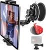 Picture of Windshield Car Tablet Holder, Heavy Duty Suction Cup Window Dashboard Tablet Mount for Car/Truck/Vehicle/SUV with 1/4'' Screw for iPad Pro 12.9 Air Mini, Phone, Galaxy Fold, Fire, Camera, 4-13" Device
