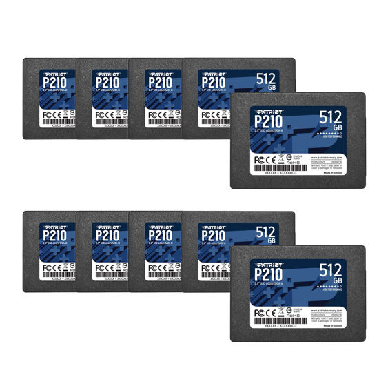 Picture of Patriot P210 SATA 3 512GB SSD 2.5 Inch Internal Solid State Drive 10 Pack, Lot of 10 - P210S512G2510