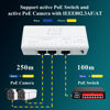 Picture of Poe Extender, 1 in 2 Out PoE+ Repeater, 10/100Mbps, Extends 250m, 60W Comply with IEEE802.3af/at for PoE Switch/Injector and Security POE Camera Over Cat5/6 Cable
