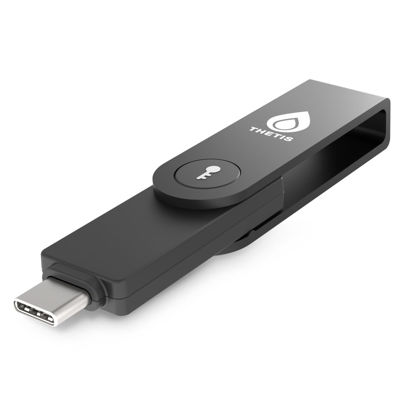 Picture of Thetis Pro-C FIDO2 Security Key Passkey Device with USB C & NFC, TOTP/HOTP Authenticator APP, FIDO 2.0 Two Factor Authentication 2FA MFA, Works with Windows/macOS/Linux/Gmail/Facebook/Dropbox/GitHub