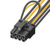 Picture of J&D 8 Pin to SATA Power Cable, (2 Pack) 2X SATA to 8 Pin PCI Express (PCIe) Graphic Video Card Power Cable Adapter, 8 inch