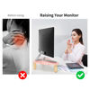 Picture of AFOOYO Monitor Stand Riser,Cloud-Shaped Sturdy Wood Computer Monitor Riser Wirh Drawer, Monitor Stand Riser, Multi-Purpose Desktop Organizer Riser for Computer,Laptop,Printer,TV,Pink