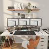 Picture of WESTREE Triple Dual Monitor Stand Riser, 56" Extra Long Monitor Stand for 1~2~3 Monitors, Monitor Stand with Length and Angle Adjustable, 3 Shelf Desktop Organizer Riser for Monitor Computer Laptop