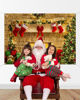 Picture of Mocsicka Christmas Backdrop 7x5ft Christmas Fireplace Backdrop Christmas Tree Gift Box Red Boots Adorn Background Backdrop Holiday Party Photography Background