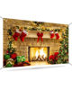 Picture of Mocsicka Christmas Backdrop 7x5ft Christmas Fireplace Backdrop Christmas Tree Gift Box Red Boots Adorn Background Backdrop Holiday Party Photography Background
