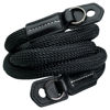 Picture of Vi Vante Sheetline Black Rope Camera Strap w/Nappa Leather Ends built in tension relief & electroplated key rings (Black w/White Stitching)
