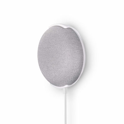 Picture of Screwless Wall & Ceiling Mount for Google Home Mini, Stick On Holder - Easy Install, No Tools, by Brainwavz (GMN01) (White)