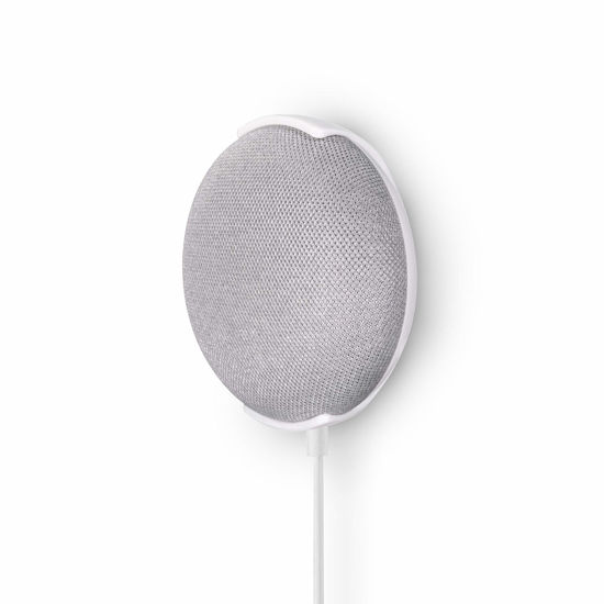 Picture of Screwless Wall & Ceiling Mount for Google Home Mini, Stick On Holder - Easy Install, No Tools, by Brainwavz (GMN01) (White)