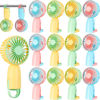 Picture of Woanger 12 Pack Mini Handheld Fan Bulk 1 Speed USB Electric Fan with Data Line Battery Operated Mini Fan Rechargeable Portable Small Hand Held Fan Electric Fan for Travel