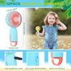 Picture of Woanger 12 Pack Mini Handheld Fan Bulk 1 Speed USB Electric Fan with Data Line Battery Operated Mini Fan Rechargeable Portable Small Hand Held Fan Electric Fan for Travel