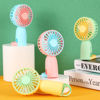 Picture of Woanger 12 Pack Mini Handheld Fan Bulk 1 Speed USB Electric Fan with Data Line Battery Operated Mini Fan Rechargeable Portable Small Hand Held Fan Electric Fan for Travel