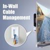 Picture of VCE Brush Wall Plate Cable Pass Through with Bracket, Decorator Cover for Low Voltage Cables - White, 2-Pack