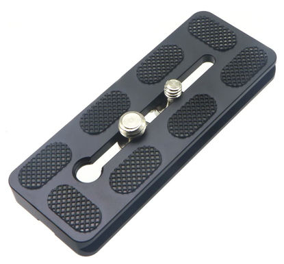 Picture of HITHUT 100mm Universal Quick Release QR Plate with 1/4" and 3/8" Mounting Screw for Tripod Mount Ball Head DSLR Camera Arca Swiss Compatible