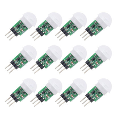 Picture of Onyehn IR Pyroelectric Infrared PIR Motion Sensor Detector Modules DC 2.7 to 12V(Pack of 12pcs)