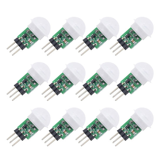 Picture of Onyehn IR Pyroelectric Infrared PIR Motion Sensor Detector Modules DC 2.7 to 12V(Pack of 12pcs)