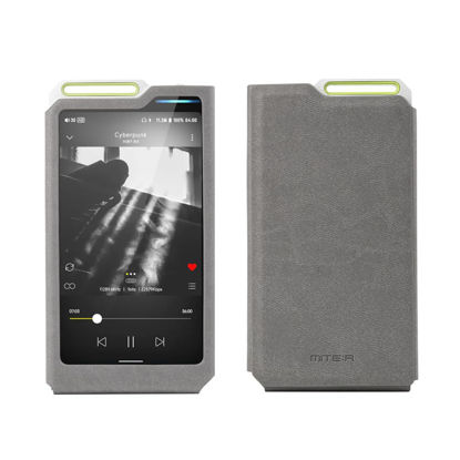 Picture of MITER Case for HiBy R4, Handmade Artificial PU Leather Cover for hibyr4 (Gray)