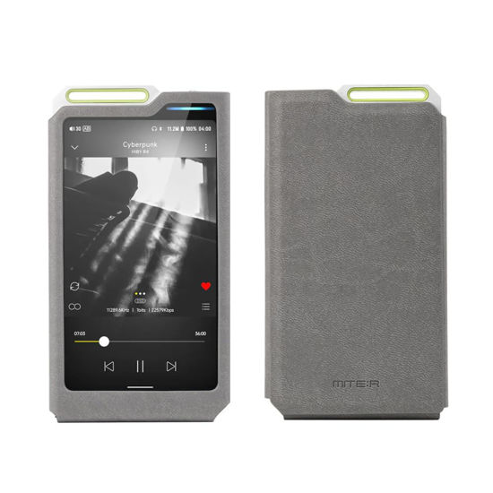 Picture of MITER Case for HiBy R4, Handmade Artificial PU Leather Cover for hibyr4 (Gray)