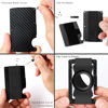 Picture of AirTag Holder for Ridge Wallet, Slim Aluminum Secure Tracker Case with RFID Blocking, Cash Strap & Carbon Fiber Design - Enhance Your Ridge Experience