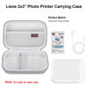 Picture of Elonbo Carrying Case for Liene 2x3” Photo Printer, Portable Instant Printer Travel Holder, Mini Picture Printer Bag. Mesh Pocket Fits Photo Paper, Cable. Grey