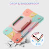 Picture of for iPad 9th/ 8th/ 7th Generation Case (iPad 10.2 inch Shockproof Case) with 360 Rotating Grip Magic Stand, Pencil Holder/Keychain/Carrying Shoulder Strap, Case for iPad 10.2 inch Girls (Colourful)
