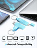 Picture of MOSDART 128GB USB3.1 Fast Speed C and A Dual Flash Drive, exFAT Memory Stick with Keychain and LED Indicator, for iPhone 15 and 16, Android Phone, iPad, MacBook, and Other Laptops, Sky Blue
