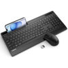 Picture of Inateck Wireless Keyboard and Mouse Combo, Full-Size Keyboard with Wrist Rest, Phone Holder, 2.4 GHz Wireless/Bluetooth Silent, Compatible with Computer, Laptop, PC, Mac, Windows